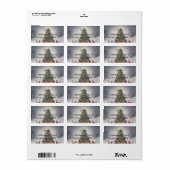 kerstboomruitplaatje etiket (Full Sheet)