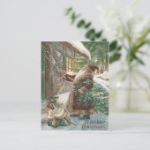 kerstboomschaar voor kerstkerstmis, speelgoedkledi feestdagenkaart (Staand voorkant)