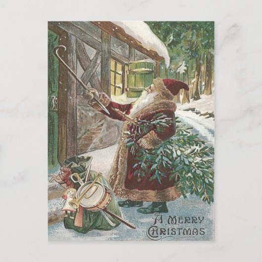 kerstboomschaar voor kerstkerstmis, speelgoedkledi feestdagenkaart (Voorkant)