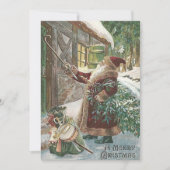 kerstboomschaar voor kerstkerstmis, speelgoedkledi feestdagenkaart (Voorkant)