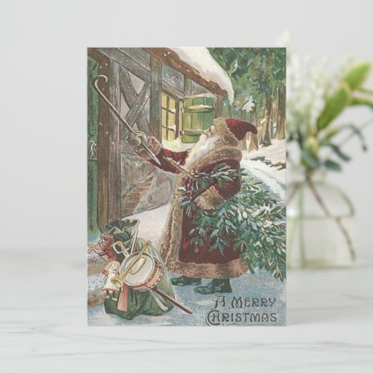 kerstboomschaar voor kerstkerstmis, speelgoedkledi feestdagenkaart (Staand voorkant)