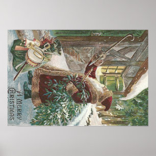 kerstboomschaar voor kerstkerstmis, speelgoedkledi poster