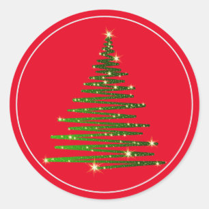 Kerstboomscheurtjes Ronde Sticker