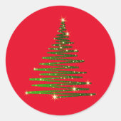 Kerstboomscheurtjes Ronde Sticker (Voorkant)