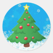 Kerstboomscheurtjes Ronde Sticker (Voorkant)