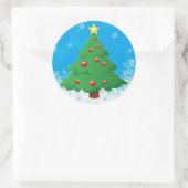 Kerstboomscheurtjes Ronde Sticker (Tas)