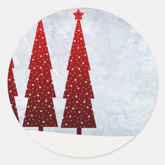 Kerstboomscheurtjes Ronde Sticker (Voorkant)