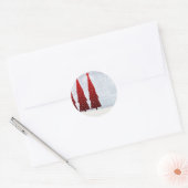 Kerstboomscheurtjes Ronde Sticker (Envelop)