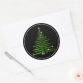 Kerstboomscheurtjes Ronde Sticker (Envelop)