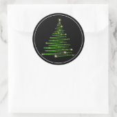 Kerstboomscheurtjes Ronde Sticker (Tas)