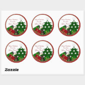 Kerstboomscheurtjes Ronde Sticker (Vel)