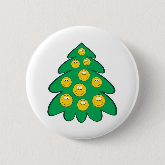 kerstboomschild ronde button 5,7 cm (Voorkant)