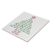 kerstboomschild tegeltje (Zijkant)