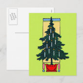 kerstboomschildering feestdagenkaart (Voorkant / Achterkant)