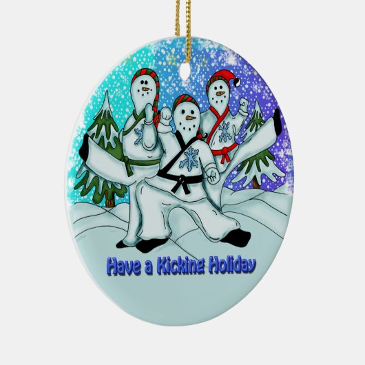 kerstboomschildering keramisch ornament (Rechts)