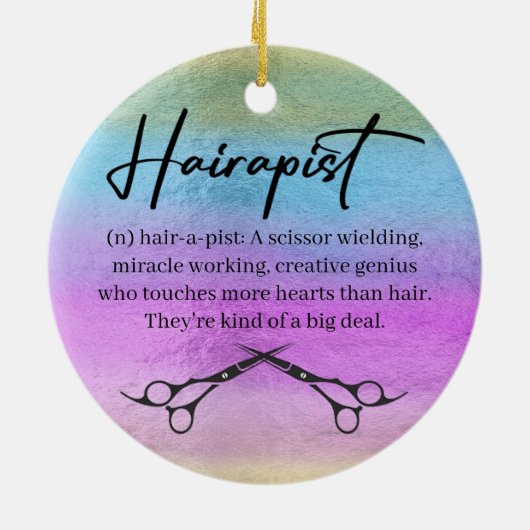 kerstboomschildering keramisch ornament (Achterkant)