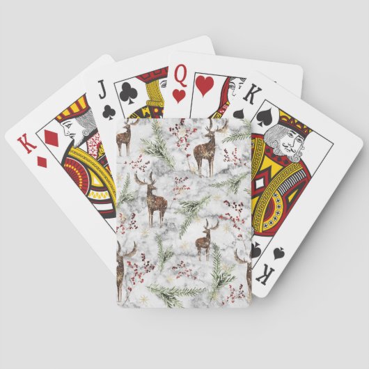 kerstboomschildering pokerkaarten (Achterkant)