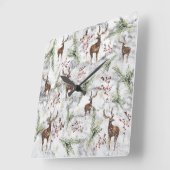 kerstboomschildering vierkante klok (Hoek)