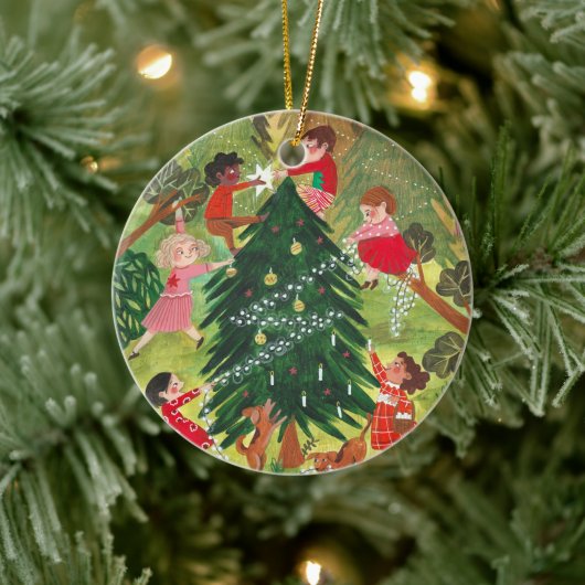 kerstboomschildering voor kinderen keramisch ornament (Boom)