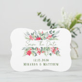 kerstboomschilderingen met lef-bruiloft sparen de  kaart (Staand voorkant)