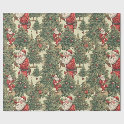  kerstboomschildpad cadeaupapier (Vlak)