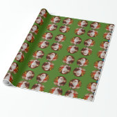  kerstboomschildpad cadeaupapier (Uitgerold)