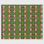  kerstboomschildpad cadeaupapier (Vlak)