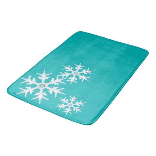 kerstboomschilfers Blauwgroen Bath Mat (Gekanteld)