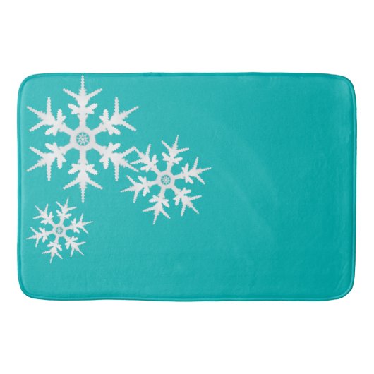 kerstboomschilfers Blauwgroen Bath Mat (Voorkant)