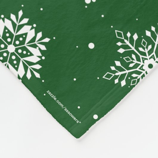 kerstboomschilfers Groene vlooienbank Fleece Deken (Hoek)