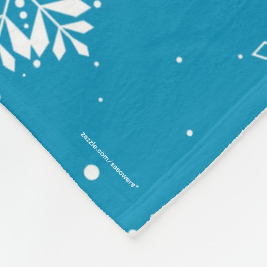 kerstboomschilfers IceBlue Fleece Blanket (Hoek)