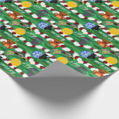 kerstboomschilfers in veenbessen cadeaupapier (Hoek)