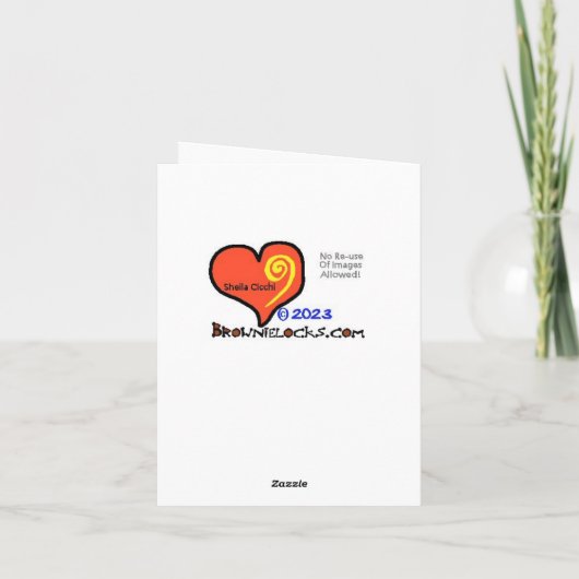 kerstboomschilfers Kaart (Achterkant)