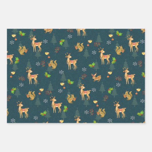 kerstboomschilfers met platte marinemacht inpakpapier vel (Voorkant 3)