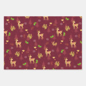 kerstboomschilfers met platte wijn inpakpapier vel (Voorkant 2)