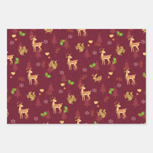 kerstboomschilfers met platte wijn inpakpapier vel (Voorkant)