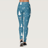 kerstboomschilfers naadloos patroon leggings (Achterkant)