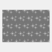 kerstboomschilfers Pattern Black White Elegant Inpakpapier Vel (Voorkant 2)