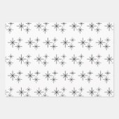 kerstboomschilfers Pattern Black White Elegant Inpakpapier Vel (Voorkant)