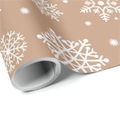 kerstboomschilfers Pattern Brown Cadeaupapier (Rol Hoek)