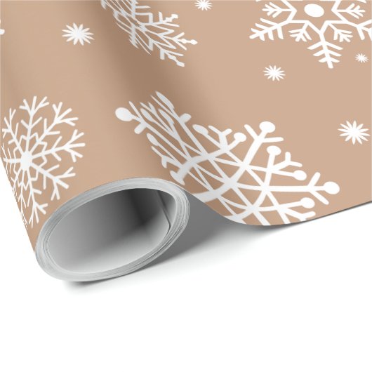 kerstboomschilfers Pattern Brown Cadeaupapier (Rol Hoek)