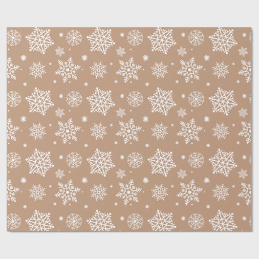 kerstboomschilfers Pattern Brown Cadeaupapier (Vlak)