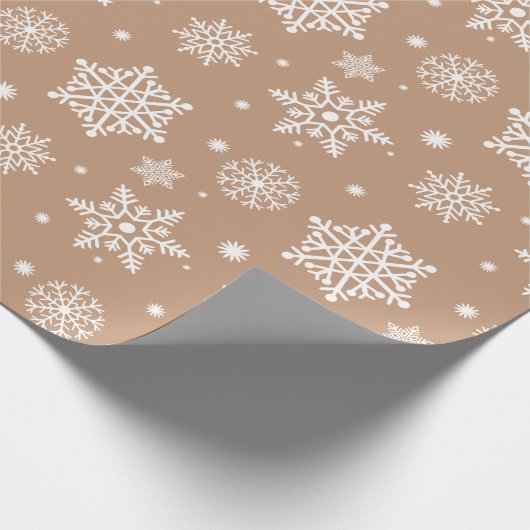 kerstboomschilfers Pattern Brown Cadeaupapier (Hoek)