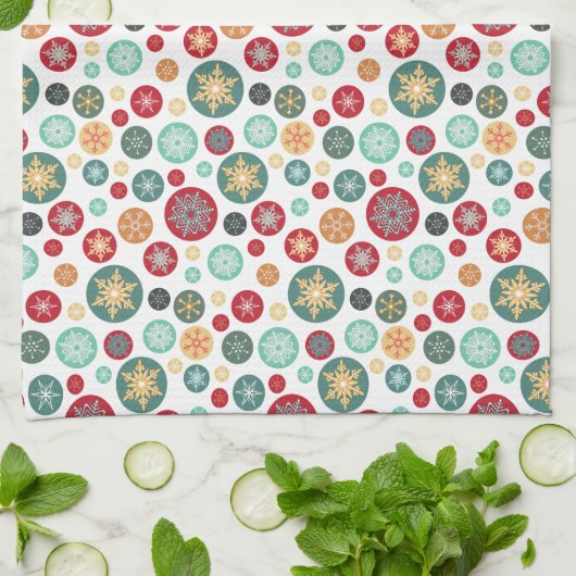 kerstboomschilfers Polka Dots Elegant Patroon Theedoek (Gevouwen)