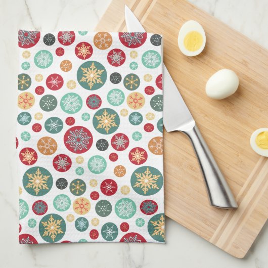 kerstboomschilfers Polka Dots Elegant Patroon Theedoek (Quarter Fold)