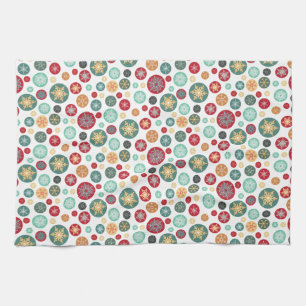 kerstboomschilfers Polka Dots Elegant Patroon Theedoek