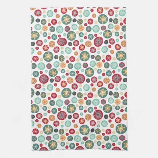 kerstboomschilfers Polka Dots Elegant Patroon Theedoek (Verticaal)