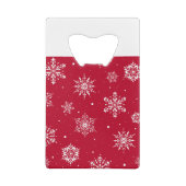 kerstboomschilfers Rood Creditkaart Flessenopener (Achterkant)