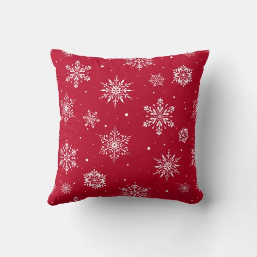 kerstboomschilfers Rood Kussen (Achterkant)