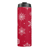 kerstboomschilfers Rood Thermosbeker (Voorkant)